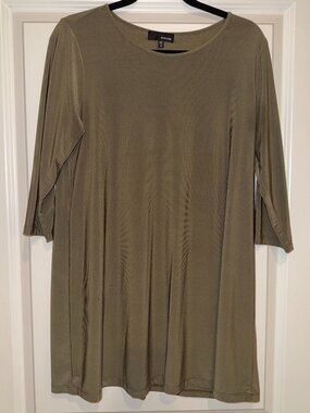 Sun Kim Oversized Brown Tunic Top Women's Medium